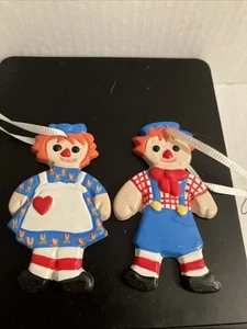 raggedy ann andy Weihnachtsschmuck Handarbeit 1972 - Bild 1 von 10