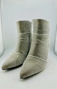Botines Target para mujer con estrás plateados brillantes talla 7,5 tacón bloque - Imagen 1 de 10