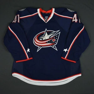 2015-16 Alexander Wennberg Columbus Blue Jackets Game Used Worn Hockey Jersey - Picture 1 of 4