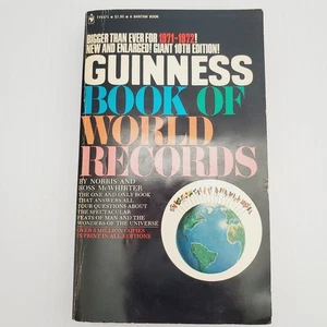 1971-1972 Guinness Book of World Records Vintage Paperback Collectible Book - Imagen 1 de 23