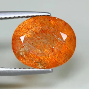 4.82 Cts_Loose Stone_100 % Natural Unheated Red Dot Oregon Orange Sunstone - Imagen 1 de 3
