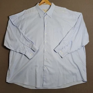 Pronto Uomo Non-Iron Classic Dress Shirt Mens Size 20 34/35 Light Blue Cotton - Picture 1 of 14