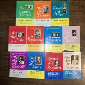 The Story of Civilization Complete 11 Volume set ~ Will Ariel Durant 1957 w/DJ - Picture 1 of 17