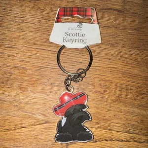 Scottie Keyring -Tartan - Gift from Scotland Brand New  Free P & P - Picture 1 of 2