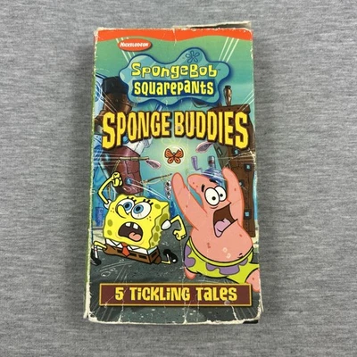 Spongebob Squarepants Sponge Buddies VHS 2002 Nickelodeon 5 Tickling Tales - Image 1 of 4