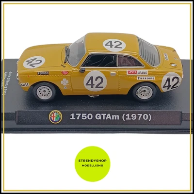 Modellini  Alfa Romeo GTaM 1750 24 Ore Monza 1970 scala 1/43 Collezione giallo - Immagine 1 di 4
