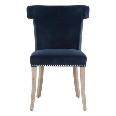 Essentials For Living Stitch & Hand 20.5" Velvet Dining Chair in Blue - Image 1 of 4