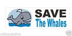 Save The Whales Bumper Sticker or Helmet Sticker D408 Animal Rights