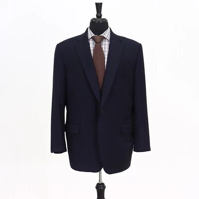 Tom James 46R Navy Sport Coat Blazer Jacket Striped 2B Wool - Image 1 of 4