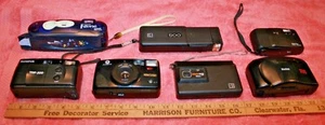 7 Vintage 35mm Cameras Olympus Kodak Ansco Polarold Jarz 206 - Picture 1 of 12