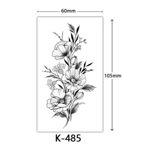 Schwarze Rose Tattoo Aufkleber Sexy Skizze Temporäre Arm Bein Körper Kunst C8 - Bild 1 von 25