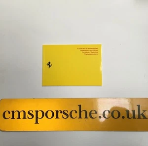 Ferrari gelb Scheckheft 308 328 348 355 Mondial 456 Testarossa 400 Handbuch - Bild 1 von 9