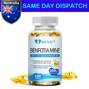 Benfotiamine 300mg 120 Veggie Pills Fat Soluble Thiamine VITAMIN B1 Blood Sugar - Picture 1 of 7