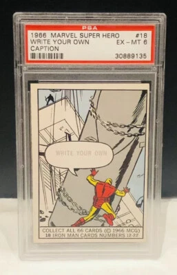 1966 Donruss Marvel Card #18 PSA 6 Iron Man Trading Card - Image 1 of 2