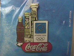 2020 TOKYO OLYMPIC PIN TRADING STARTER: COKE bottle Greek Ruin Parthenon Columns - Picture 1 of 11