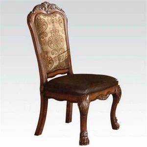 ACME Dresden Dining Side Chair in PU and Cherry Oak (Set of 2) - Picture 1 of 1