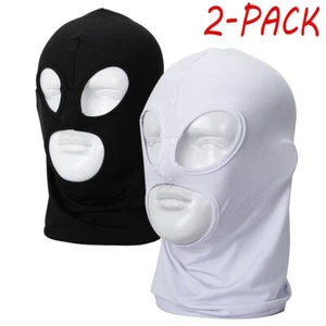 3 Hole Full Face Mask Ski Mask Cap Balaclava Outdoor Beanie Tactical Hood Hat - Picture 1 of 20