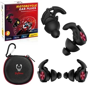 Motorcycle Ear Plugs Wind Noise Reduction Keep Comms Clear & Comfort Under Helme - Picture 1 of 7