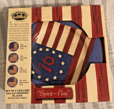 4 Spirit of the Flag Brandon House Warren Kimble 8 1/4" Plates - Image 1 of 4