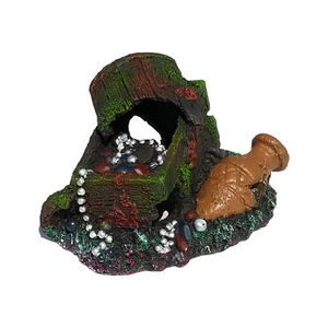 Sunken Pirate Treasure Chest Aquarium Fish Tank Decoration, Amazing Detail - Picture 1 of 8
