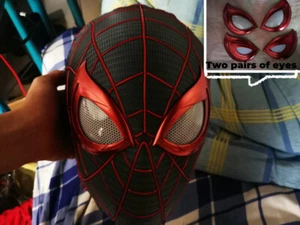 Spider-Man Miles Morales Helm Cosplay Spiderman 3D Maske Kostüm 2 Paar Augen - Bild 1 von 7