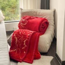 Luxury Blanket Super Soft Warm Blanket Bed Cover 2 Layer Quilt 4.5kg Rose Flower