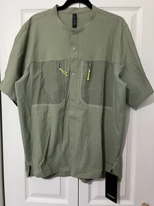 Lululemon Water-Repellent Hiking Short Sleeve Shirt Green Mens Size Large - Picture 1 of 5