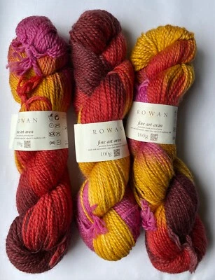 LOT of 3 ~ Rowan Yarn Fine Art Aran  # 545 - Wool, Mohair, Alpaca, Silk  - 186y - Image 1 of 3