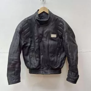 KADOYA AKIRA Kaneda Giacca di Pelle Colore Nero Taglia L K's Pelle Giacca Vintage - Foto 1 di 24