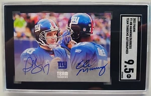 2022 Panini Dual Hard Signed Auto Eli Manning & Plaxico Burress Graded SGC 9.5 - Picture 1 of 2