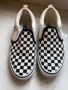 VANS Classic Checkerboard Black & White Pattern Slip-On Shoes Youth Size 5