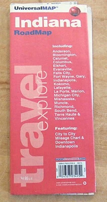 UniversalMAP Indiana RoadMap 2002 map - Image 1 of 4