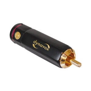 Dynavox High-End Cinch-Stecker-Set 2 X Rouge, Weiss-High-End-Stecker Brass - Photo 1/3