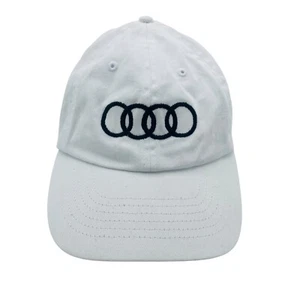 Cavender Audi Low Profile Strapback White Cotton Baseball Cap Hat - Picture 1 of 6