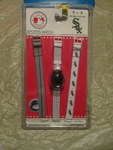 NEW SEALED CHICAGO WHITE SOX SPORTS WATCH BATTING HELMET,3-8'' BANDS,DIGITAL set Cover