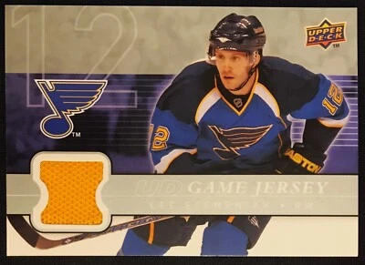 Lee Stempniak Upper Deck UD-Game jersey card GJ-LS, 2008 -09 NHL - Image 1 of 2