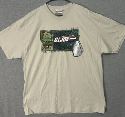 Camisa Y2K 2004 Joe Nemechek Ejército GI Joe 40 Aniversario Persecución Beige Talla Grande Foto 1 de 4