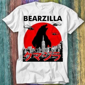 Camiseta Top Japonesa Bearzilla Oso Dragón Animal Mascota 426 - Imagen 1 de 2