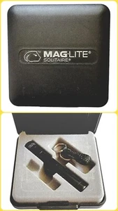 Mag Lite Solitaire Mini Flashlight Keychain Advertising Logo New in Case Keyring - Picture 1 of 6
