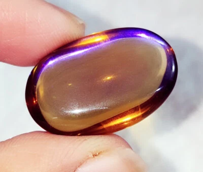 Loose Gemstone 23.80 Ct Australian Black & Golden Synthetic Opal Certified Gem - Image 1 of 4