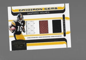 2006 Santonio Holmes, Donruss Gridiron Gear, Gridiron Gems, Relic, Numbered 34/50 - Bild 1 von 2