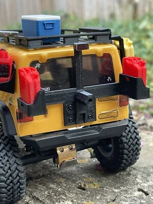Spare Tire Mount With Third Brake Light For Axial SCX24 Jeep - Image 1 of 4