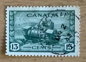 CANADÁ 1942 13 CENTAVOS CDS USADO SG384 CAT £13 - Imagen 1 de 1
