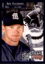 2002 Mobile BayBears Grandstand #8 Ben Risinger Perth Australia Baseball Card