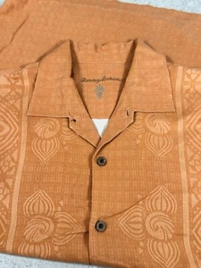 Tommy Bahama Herren großes Hawaiihemd mit Knopfleiste Seide SCHÖNER einzigartiger Druck - Bild 1 von 7
