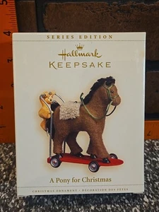 GENUINE Hallmark Keepsake 2006 A Pony For Christmas Ornament Horse Cart - Picture 1 of 11