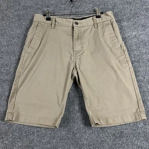 Volcom Shorts Mens 30 Corpo Class Khaki Tan Casual Chino Classic Logo Patch - Picture 1 of 14
