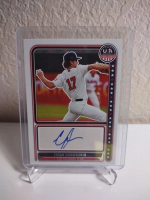 2024 Panini Stars and Stripes - 18u Team Signatures Ethan Schiefelbein #NTS-ES  - Image 1 of 2