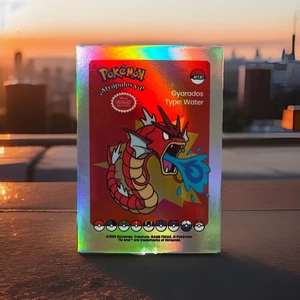 Pokemon ¡Atrápalos Ya! Red Gyarados Peru 1996 Sticker Foil Catch Em All Non TCG - Picture 1 of 5