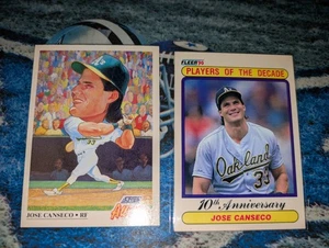 Jose Canseco- 1990 Fleer - Players of the Decade #629 & Score All-star Art Card - Picture 1 of 6